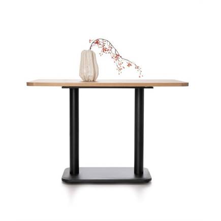 Coco Maison Brest bistrotafel vintage oak 120x75cm Zwart